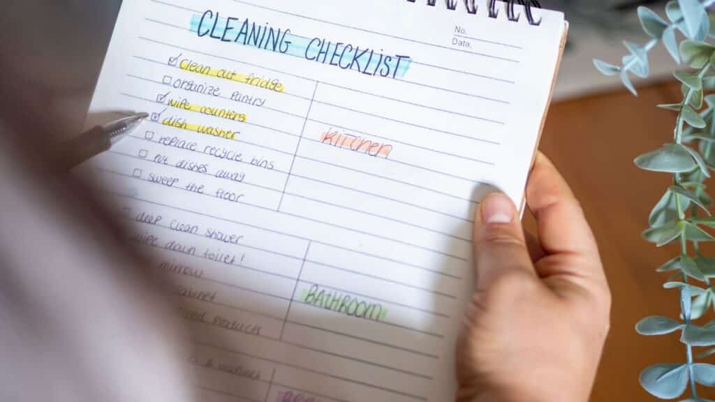 home cleaning checklist