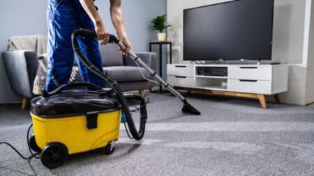 cleaning area rugs at home